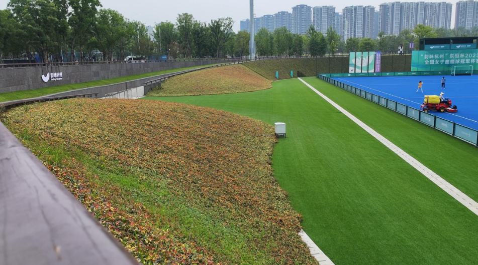 《韵味杭州·精彩亚运》——亚运曲棍球场馆边坡绿化