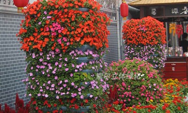 街道国庆节点景观提升-花柱