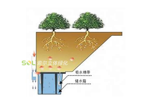 护栏绿化-组合花盆系列灌溉示意图