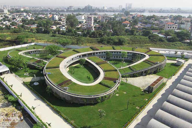 公共空间景观提升学校屋顶绿化