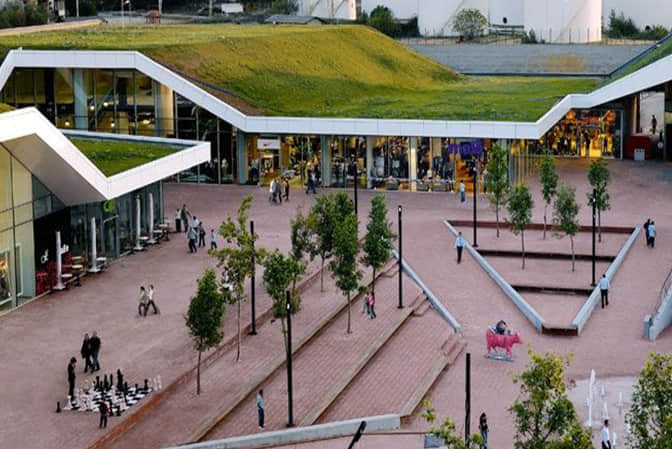 商业空间景观提升购物中心屋顶绿化