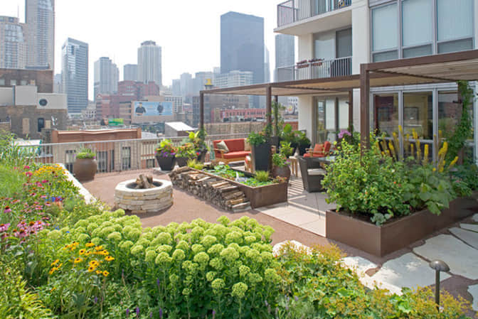 居住空间景观提升高档公寓屋顶花园