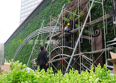 杭州G20峰会密渡桥路立体车库垂直绿化